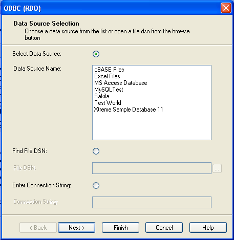 Crystal Reports  ODBC
              f[^\[XI